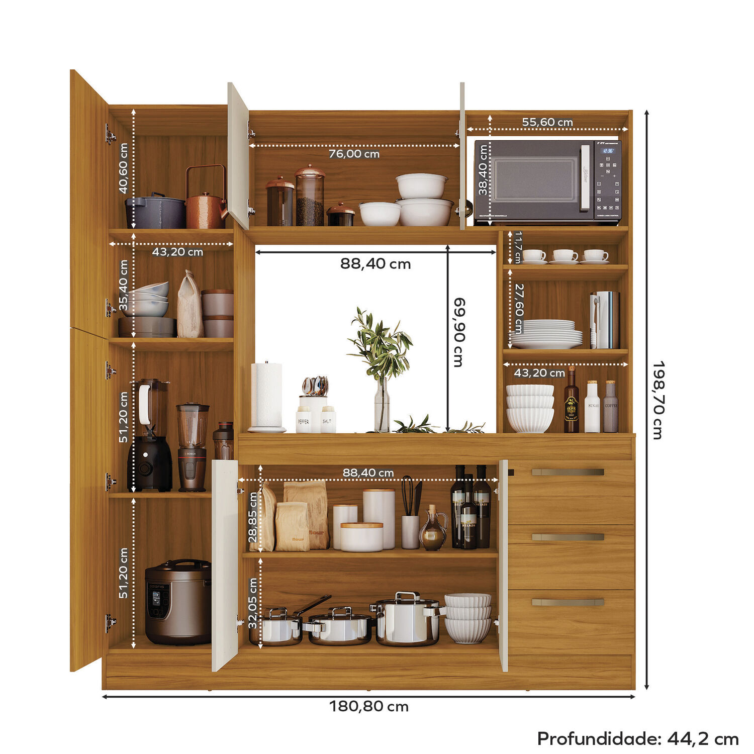 Mueble De Cocina Casaideal New Andalucia / 6 Puertas / 3 Cajones image number 6.0